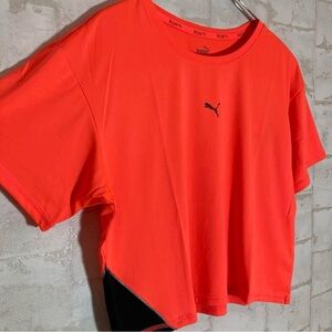 Puma Bright Red Sports Crop Top NWOT